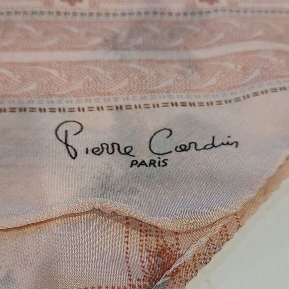 Pierre Cardin Floral Windowpane Check Oblong Scarf Vintage - Picture 2 of 10